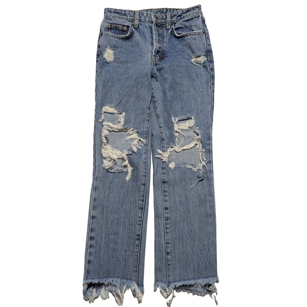 CARMAR Los Angeles Distressed Denim - Women 25 Cropped Blue Jeans